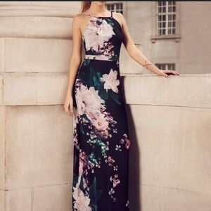 🌸Lipsy Black Floral Maxi Dress🌸